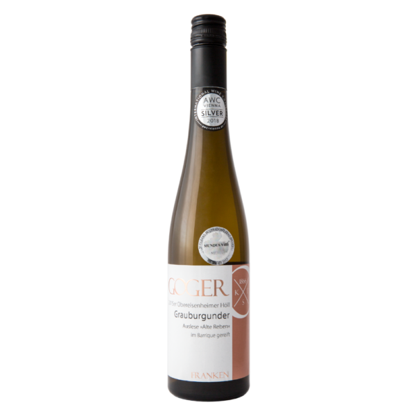 Grauburgunder Auslese 2015, AWC Silber, Mundus vini Silber, Franken Gold 0,5l